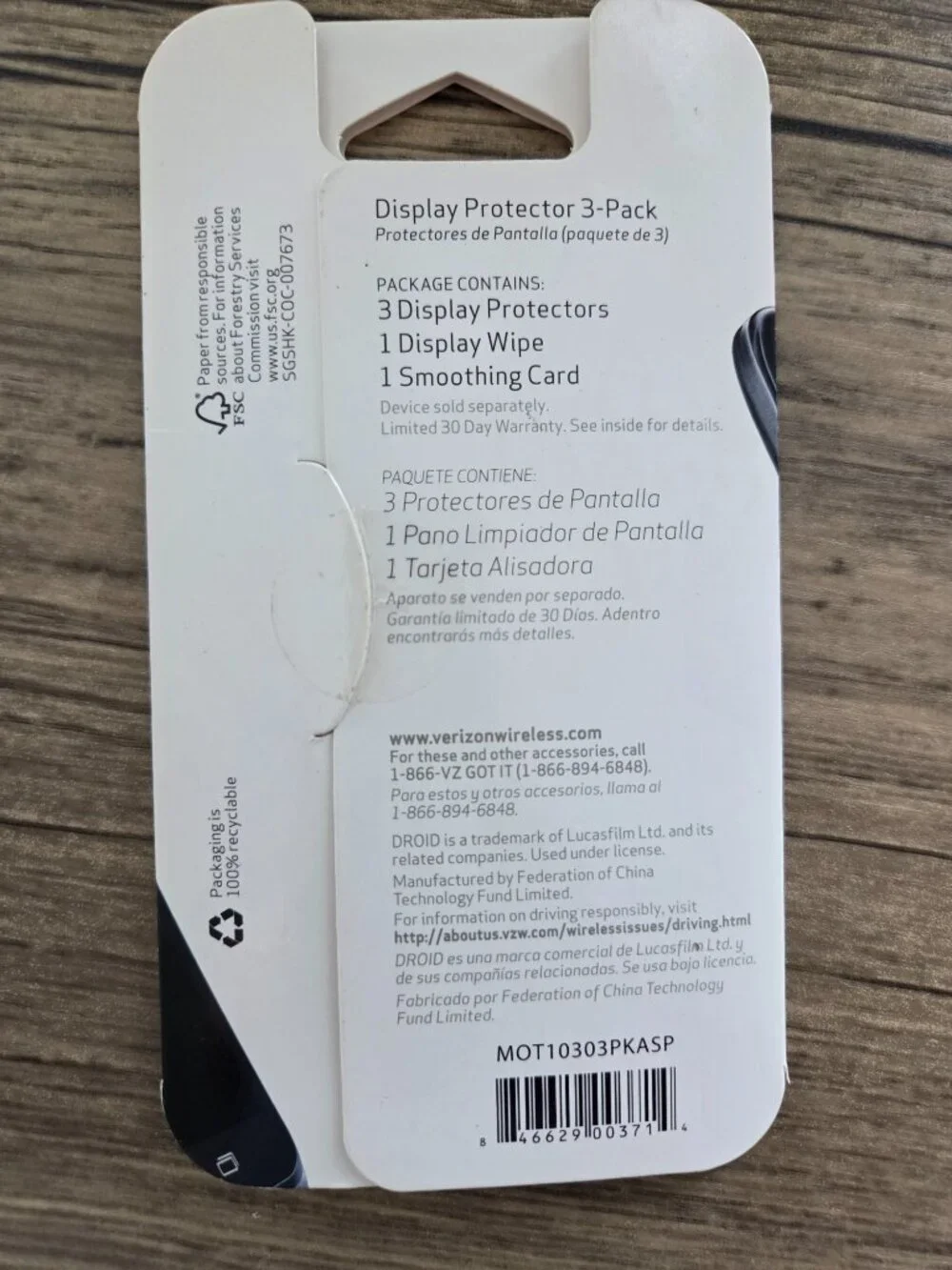 Verizon Display Protector 3-Pack for Droid Mini